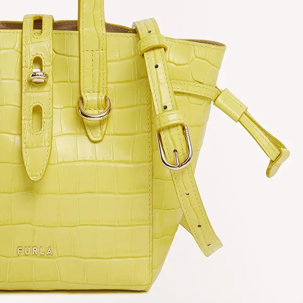 Túi Xách Tay Furla Net Tote Mini Ninfea Màu Vàng Chanh