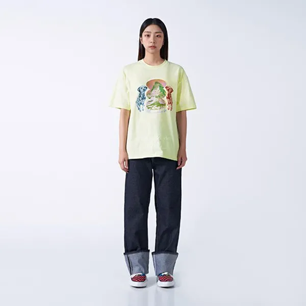 Áo Phông Acmé De La Vie ADLV Dalmatian Short Sleeve Tshirt Light Yellow Màu Vàng Nhạt - Thời trang - Vua Hàng Hiệu
