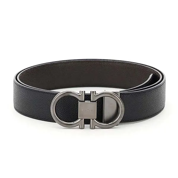 Thắt Lưng Salvatore Ferragamo Adjustable Gancini 35mm Belt Màu Đen - Thắt lưng - Vua Hàng Hiệu