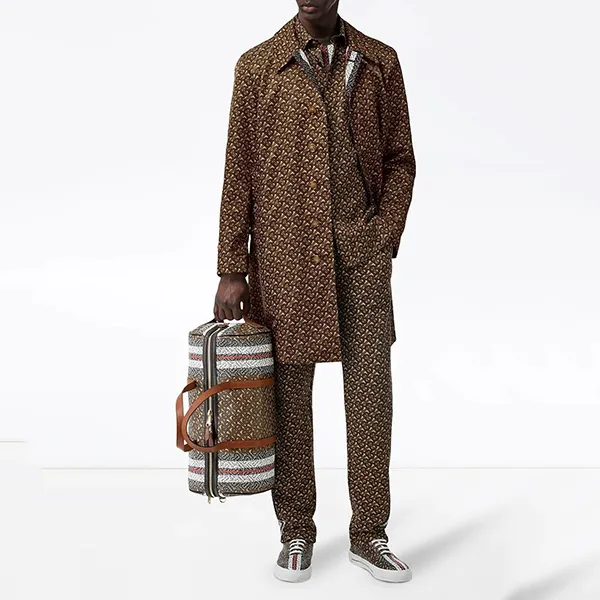 Áo Sơ Mi Burberry Monogram Stripe Print Cotton Shirt Màu Nâu - Thời trang - Vua Hàng Hiệu