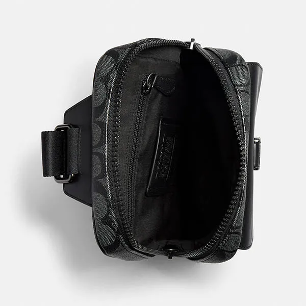 Túi Đeo Chéo Nam Coach Original Coach Track Pack In Colorblock Signature Canvas Men's Leather Crossbody Bag Màu Đen - Túi xách - Vua Hàng Hiệu