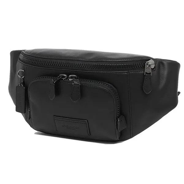 Túi Đeo Chéo Nam Coach Shoulder Men's Track Smooth Calf Leather Belt Bag C2716 Màu Đen