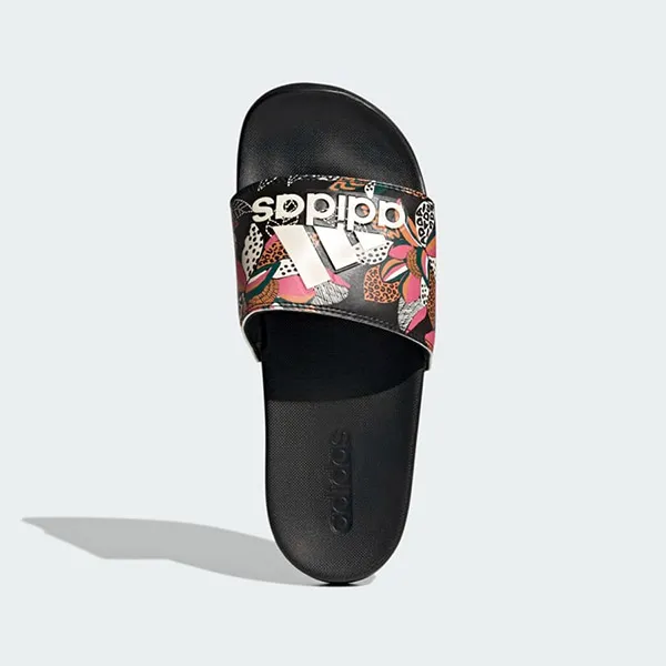 Dép Adidas Adilette Comfort Slides GZ2913 Màu Đen Họa Tiết Hoa Size 39 - Dép - Vua Hàng Hiệu