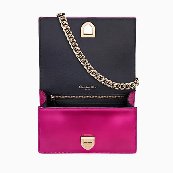 Túi Đeo Chéo Christian Dior Diorama Metalizado Fucsia Màu Hồng