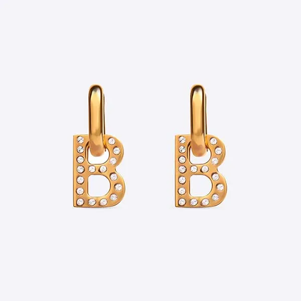B Chain Xs Earrings in Silver  Balenciaga NL