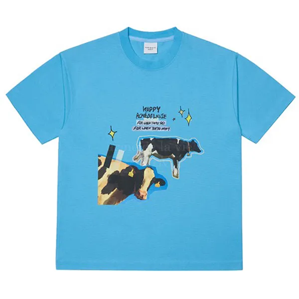 Áo Phông Acmé De La Vie ADLV Milk Cow Short Sleeve T-Shirt Skyblue Màu Xanh Blue - Thời trang - Vua Hàng Hiệu