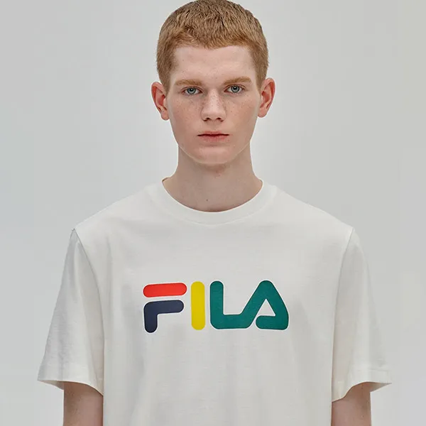 Áo Thun Unisex Fila Multicolor Linear FE2RSC5302X-BLK Màu Trắng - Thời trang - Vua Hàng Hiệu