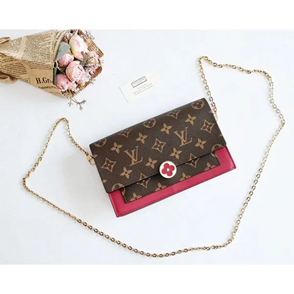 Louis Vuitton Monogram Flore Chain Wallet  Brown Shoulder Bags Handbags   LOU596893  The RealReal