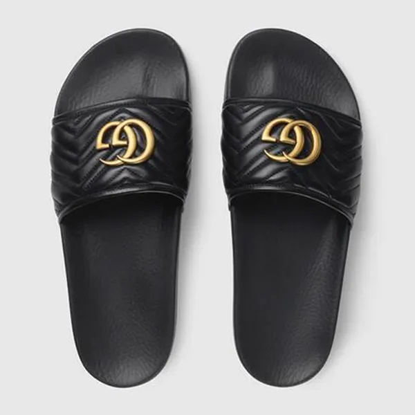 Dép Gucci Marmont Slides In Màu Đen