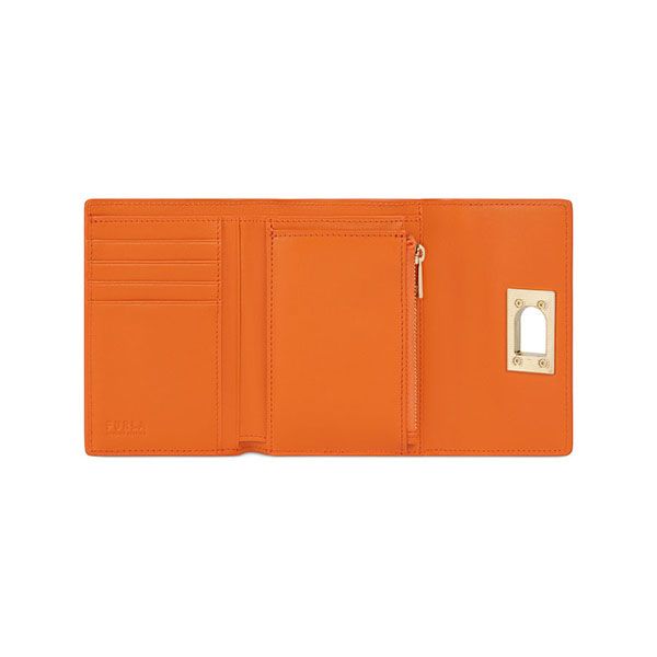 Ví Furla 1927 M Compact Wallet Signature Orange Màu Cam - 3