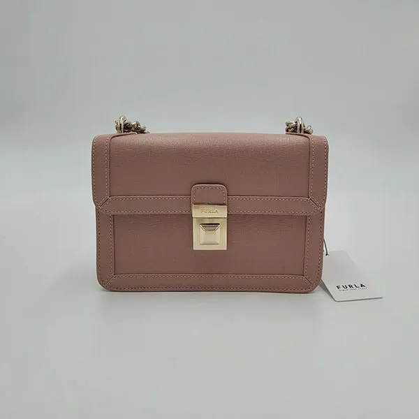 Túi Đeo Chéo Furla Dixie Small Leather Pink Crossbody Bag Màu Hồng