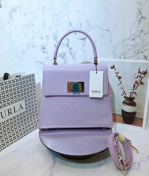Túi Xách Furla 1927 Small Top Handle Glycine Màu Tím - Túi xách - Vua Hàng Hiệu