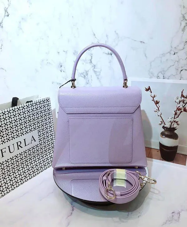 Túi Xách Furla 1927 Small Top Handle Glycine Màu Tím - Túi xách - Vua Hàng Hiệu