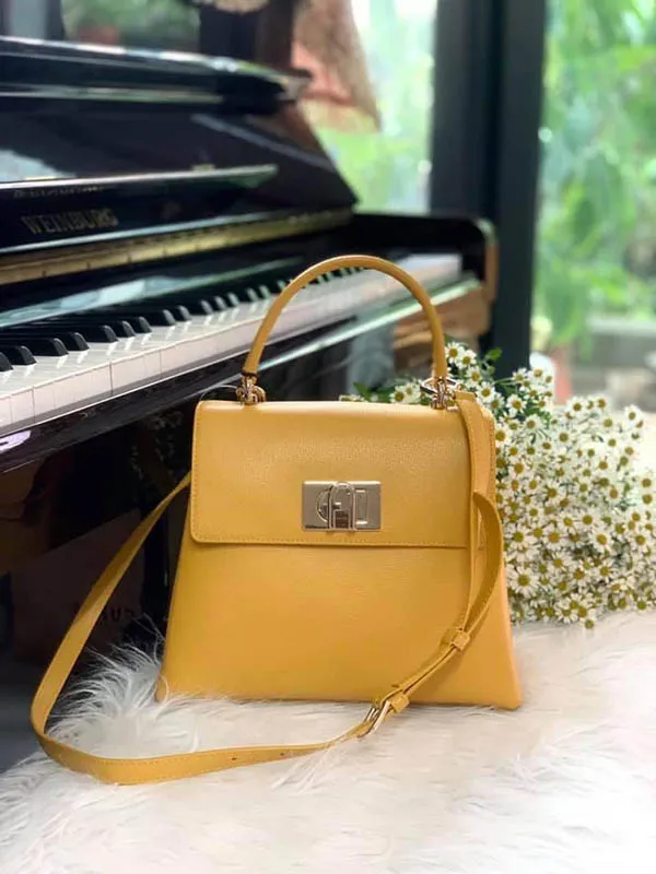 Túi Xách Furla 1927 Small Top Handle Yellow Màu Vàng - Túi xách - Vua Hàng Hiệu