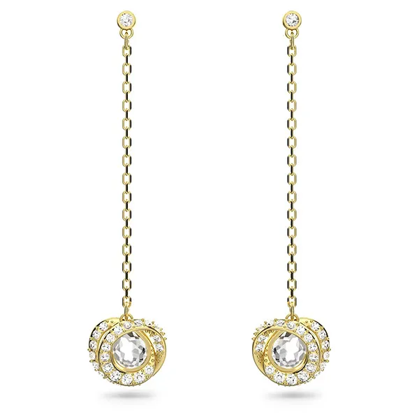 Khuyên Tai Swarovski Generation Drop Earrings Long, White, Gold-Tone Plated Màu Vàng - Trang sức - Vua Hàng Hiệu