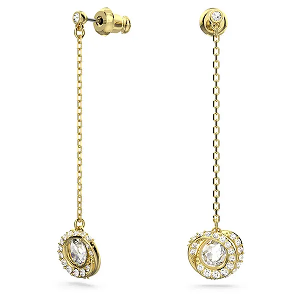 Khuyên Tai Swarovski Generation Drop Earrings Long, White, Gold-Tone Plated Màu Vàng - Trang sức - Vua Hàng Hiệu