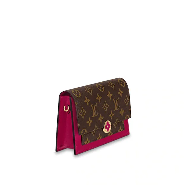 Túi Đeo Chéo Nữ Louis Vuitton LV Flore Chain Wallet M69578 Màu Nâu/Đỏ Hồng - Túi xách - Vua Hàng Hiệu