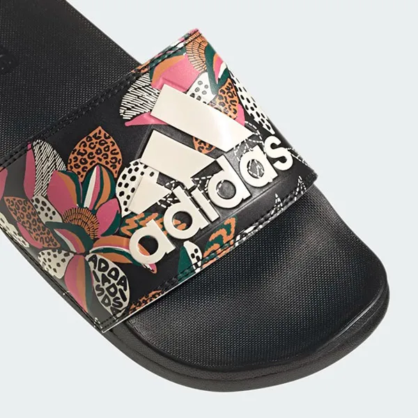 Dép Adidas Adilette Comfort Slides GZ2913 Màu Đen Họa Tiết Hoa Size 39 - Dép - Vua Hàng Hiệu
