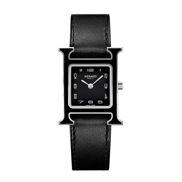 Đồng Hồ Hermès H Hour 044936WW00 Small PM 21mm Màu Đen