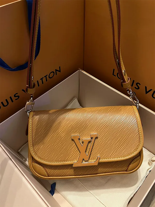 Louis Vuitton EPI Buci Crossbody Gold Honey