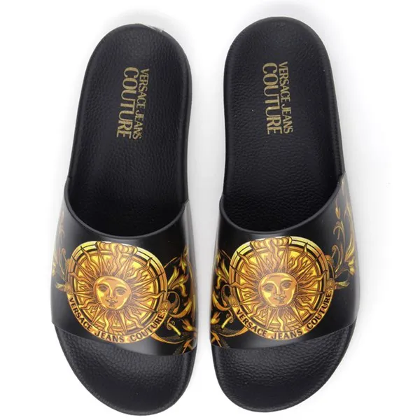 Dép Versace Nam Shoes G89 Black/Gold Màu Đen Vàng Size 43 - Dép - Vua Hàng Hiệu
