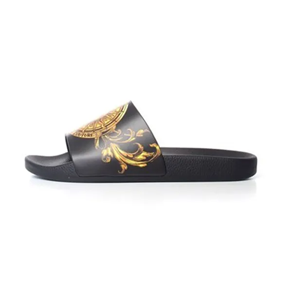 Dép Versace Nam Shoes G89 Black/Gold Màu Đen Vàng Size 43 - Dép - Vua Hàng Hiệu