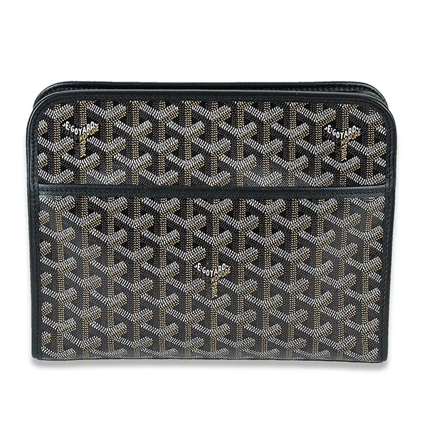 Túi Cầm Tay Goyard Jouvence Mm Washbag Màu Đen Lòng Vàng