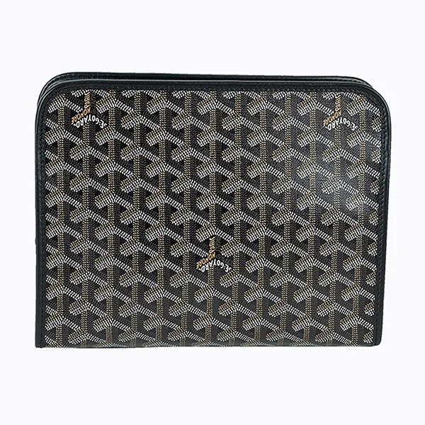 Túi Cầm Tay Goyard Jouvence Mm Washbag Màu Đen Lòng Vàng
