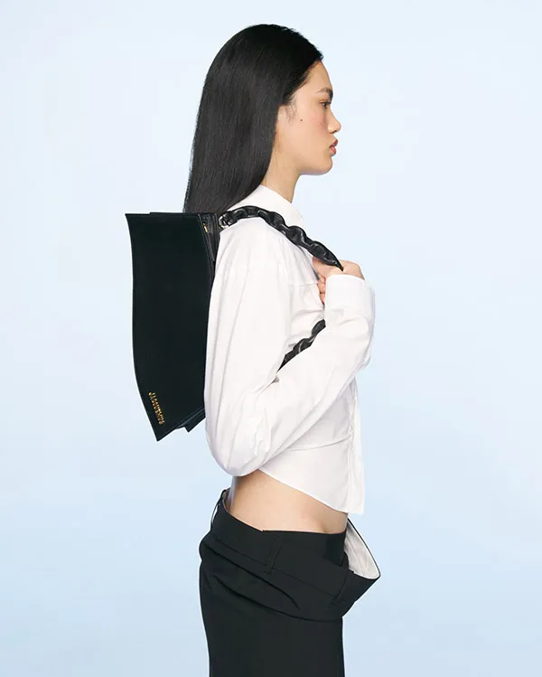 Túi Xách Jacquemus La Vague Ocean Curve Shoulder Bag Size 33 Màu Đen - Túi xách - Vua Hàng Hiệu