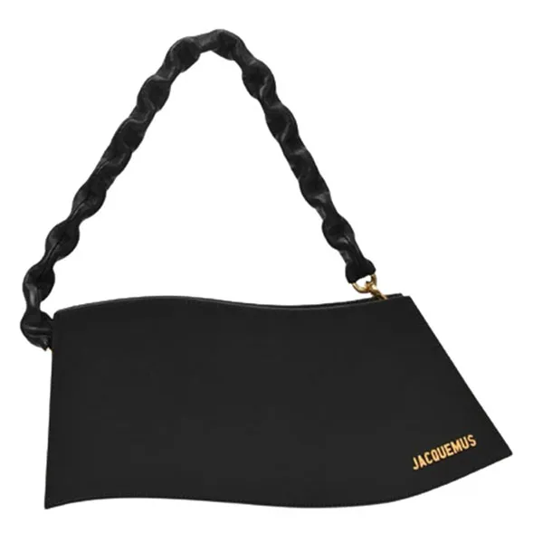 Túi Xách Jacquemus La Vague Ocean Curve Shoulder Bag Size 33 Màu Đen - Túi xách - Vua Hàng Hiệu