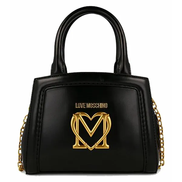 Túi Xách Tay Love Moschino Torba Sa Zlatnim Logom Màu Đen