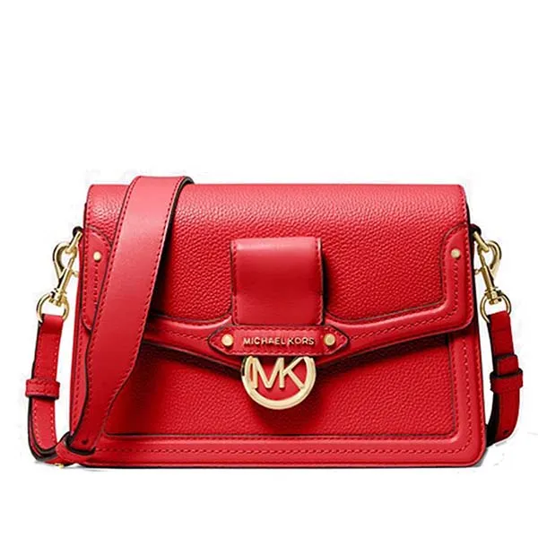 Michael Kors Jet Set Top Zip Tote Bag Large Flame Red in Saffiano Leather  with Goldtone  US