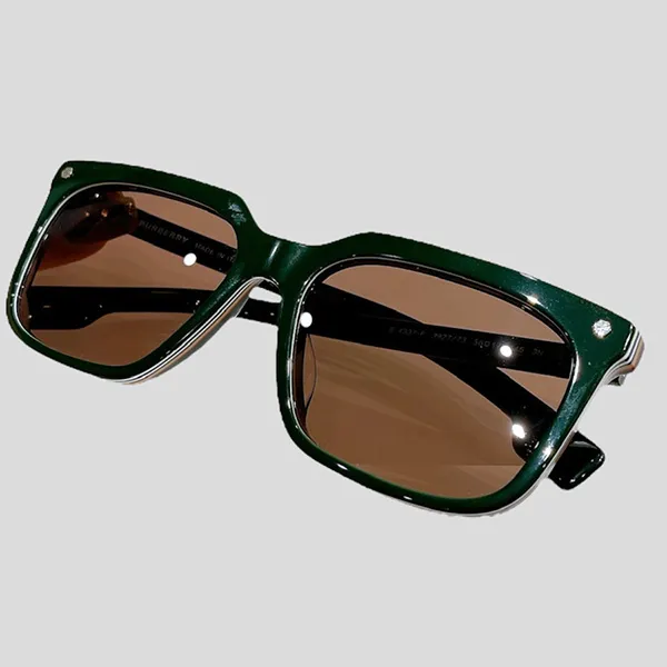 Kính Mát Burberry Form Wayfare Dark Green Layer Signature Màu Nâu Đen - Kính mắt - Vua Hàng Hiệu