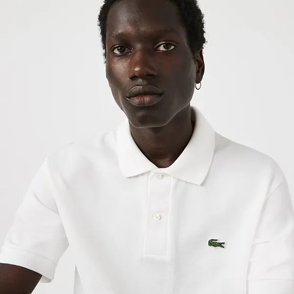 Áo Polo Lacoste Classic Fit L.12.21 Organic Cotton Piqué Polo Shirt Màu Trắng Size S