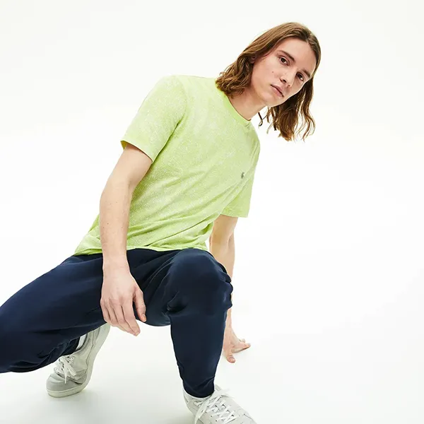 Áo Phông Lacoste Men's T-Shirt Z Ultralightgo Material With Round Neckline Motion Màu Xanh Nõn Chuối Size XL - Thời trang - Vua Hàng Hiệu