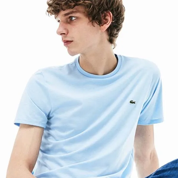 Áo Phông Nam Lacoste Men's Crew Neck Pima Cotton Jersey T-Shirt Màu Xanh - Thời trang - Vua Hàng Hiệu