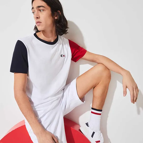 Áo Phông Nam Lacoste Short Sleeve T-Shirt TH3745-00 Màu Trắng Size S