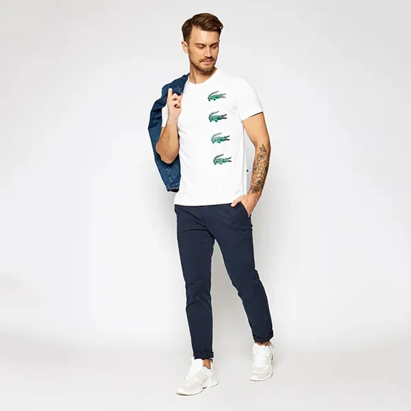 Áo Phông Lacoste T-Shirt TH7222 51 001 Blanc Regular Fit Màu Trắng Size M
