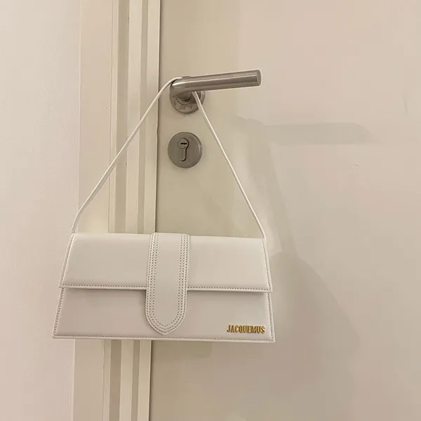 Túi Xách Jacquemus Le Bambino Long Envelope Shoulder Bag Size 28 Màu Trắng - Túi xách - Vua Hàng Hiệu