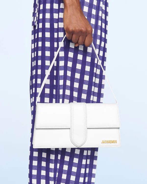 Túi Xách Jacquemus Le Bambino Long Envelope Shoulder Bag Size 28 Màu Trắng - Túi xách - Vua Hàng Hiệu