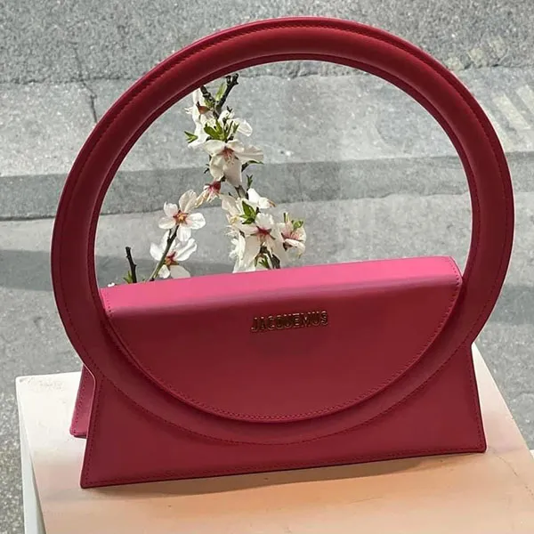 Túi Xách Jacquemus Le Sac Rond Sac À Main À Anse Ronde Size 26 Màu Hồng - Túi xách - Vua Hàng Hiệu
