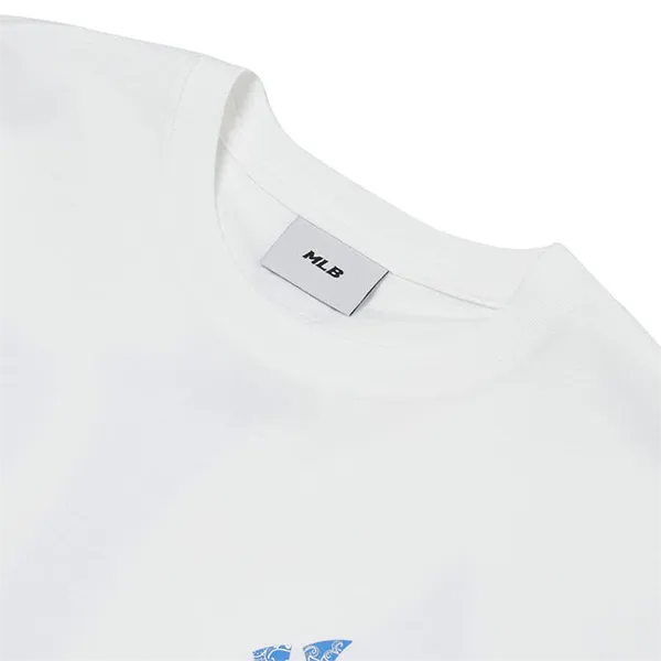 Áo Thun MLB Paisley Megalogo New York Yankees 3ATS53023-50WHS Tshirt Màu Trắng Size M