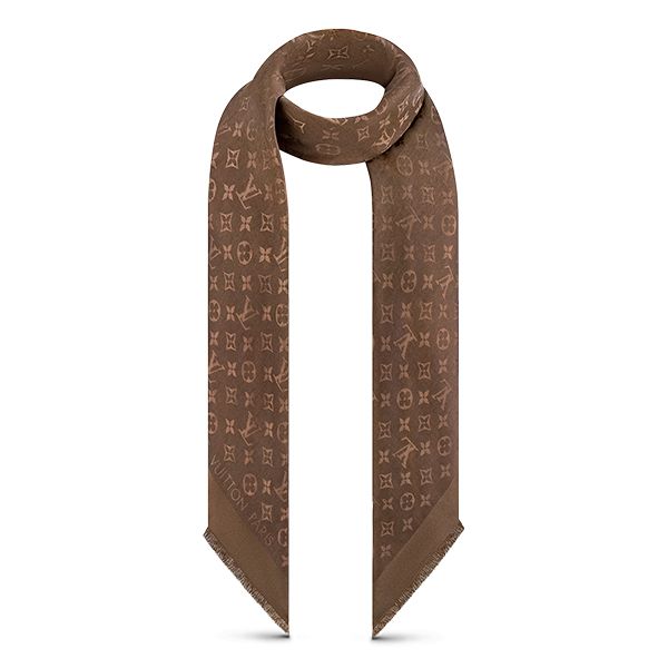 Khăn Louis Vuitton LV Monogram Shawl Sans Ligne Esthetique - Accessories Màu Nâu - 1