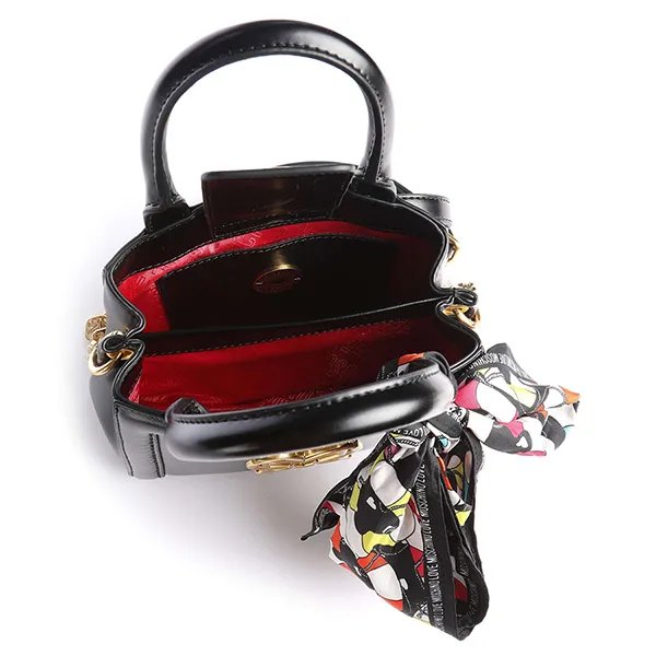 Túi Xách Tay Love Moschino Torba Sa Zlatnim Logom Màu Đen