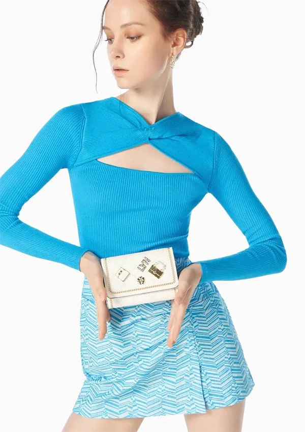 Ví Lyn Mono Symone Semi Short Wallets LL22CWF063 Màu Trắng