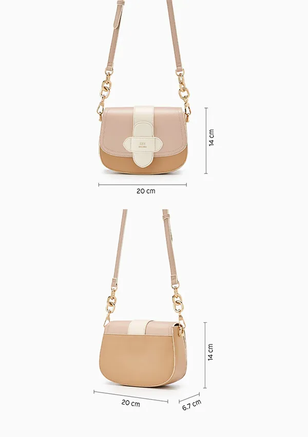 Túi Đeo Chéo Lyn Norwich S Crossbody Bags LL22CBF087 Màu Hồng Nâu