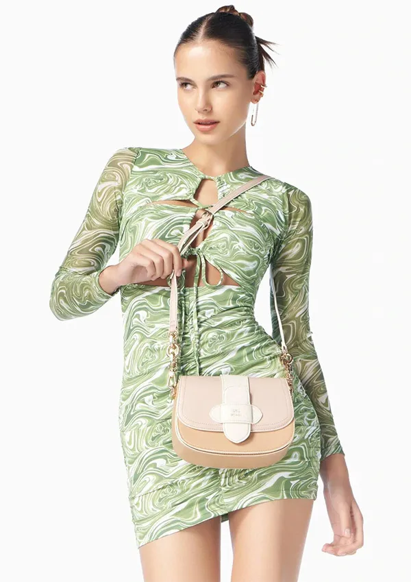 Túi Đeo Chéo Lyn Norwich S Crossbody Bags LL22CBF087 Màu Hồng Nâu