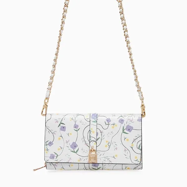 Túi Đeo Chéo Lyn Frossy Wallets On Chain LL22CWF002 Màu Trắng