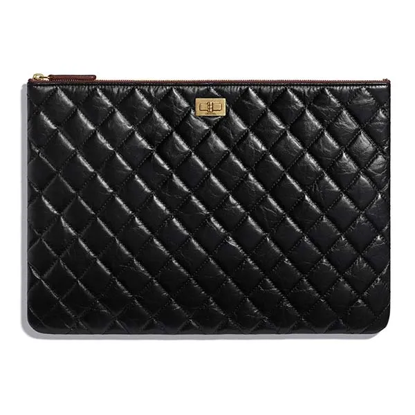 Túi Cầm Tay Chanel Pouch Classic A82726 Y04634 C3906 Màu Đen