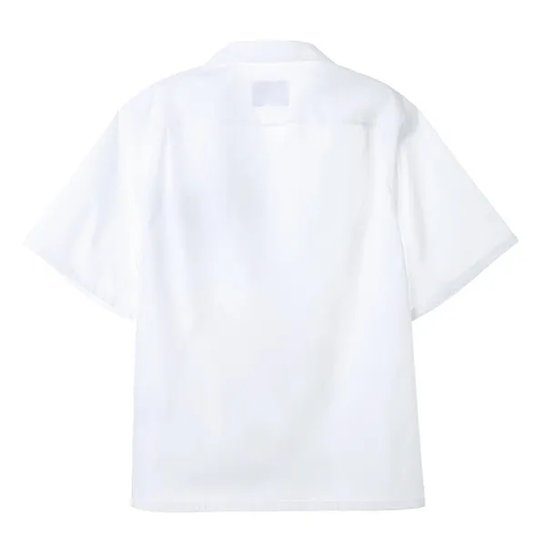 Áo Sơ Mi Cộc Tay Prada Floral Print Cotton Bowling Shirt Màu Trắng Phối Hoạ Tiết Hoa Tulip - Thời trang - Vua Hàng Hiệu